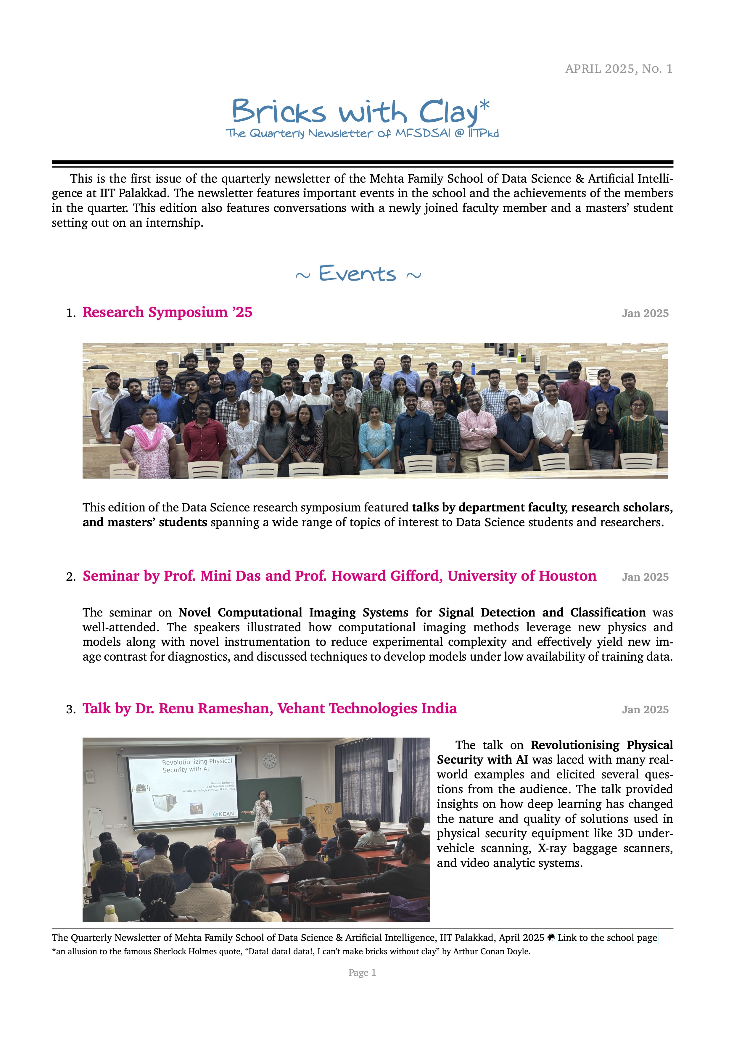 Newsletter Issue 1